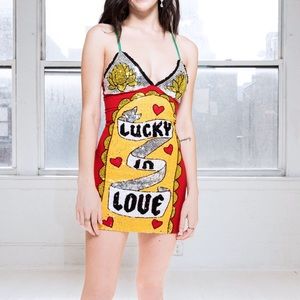 Lucky in love mini dress